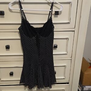 SHEIN Black and White Polka Dot Dress
